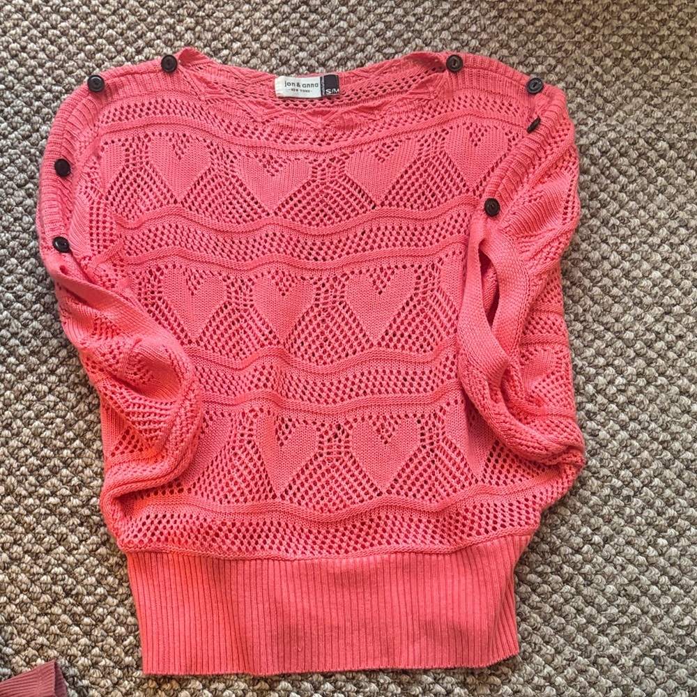 Black Swan Coral Sweater with Button Details